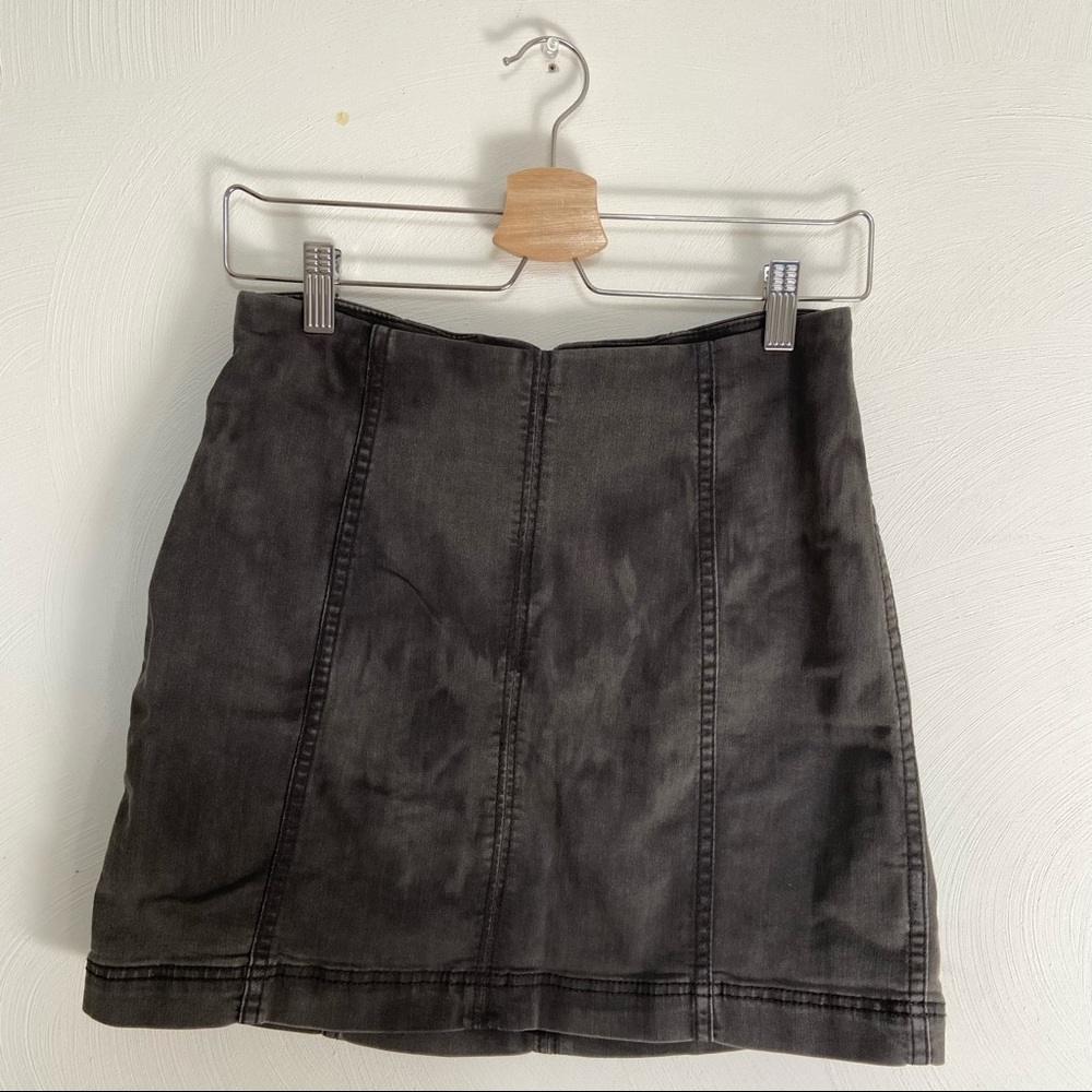 Free People Dark Gray Mini Skirt Size 10